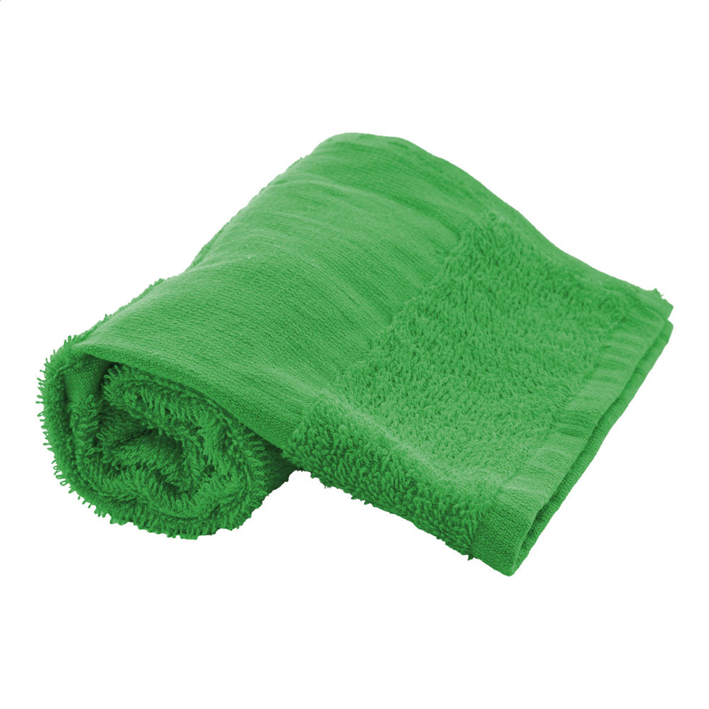 Terry S - Katoenen badstof handdoek - 30×50 cm - voor bedrijven en relatiegeschenken - Groen