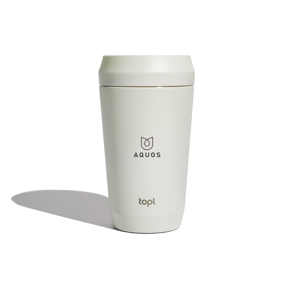 Topl Recycled RVS To Go beker gepatenteerd 360 Lid 354ml