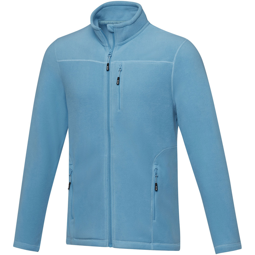 Amber GRS gerecycled heren fleece jas met volledige rits - met logo of onbedrukt bestellen - NXT-blauw