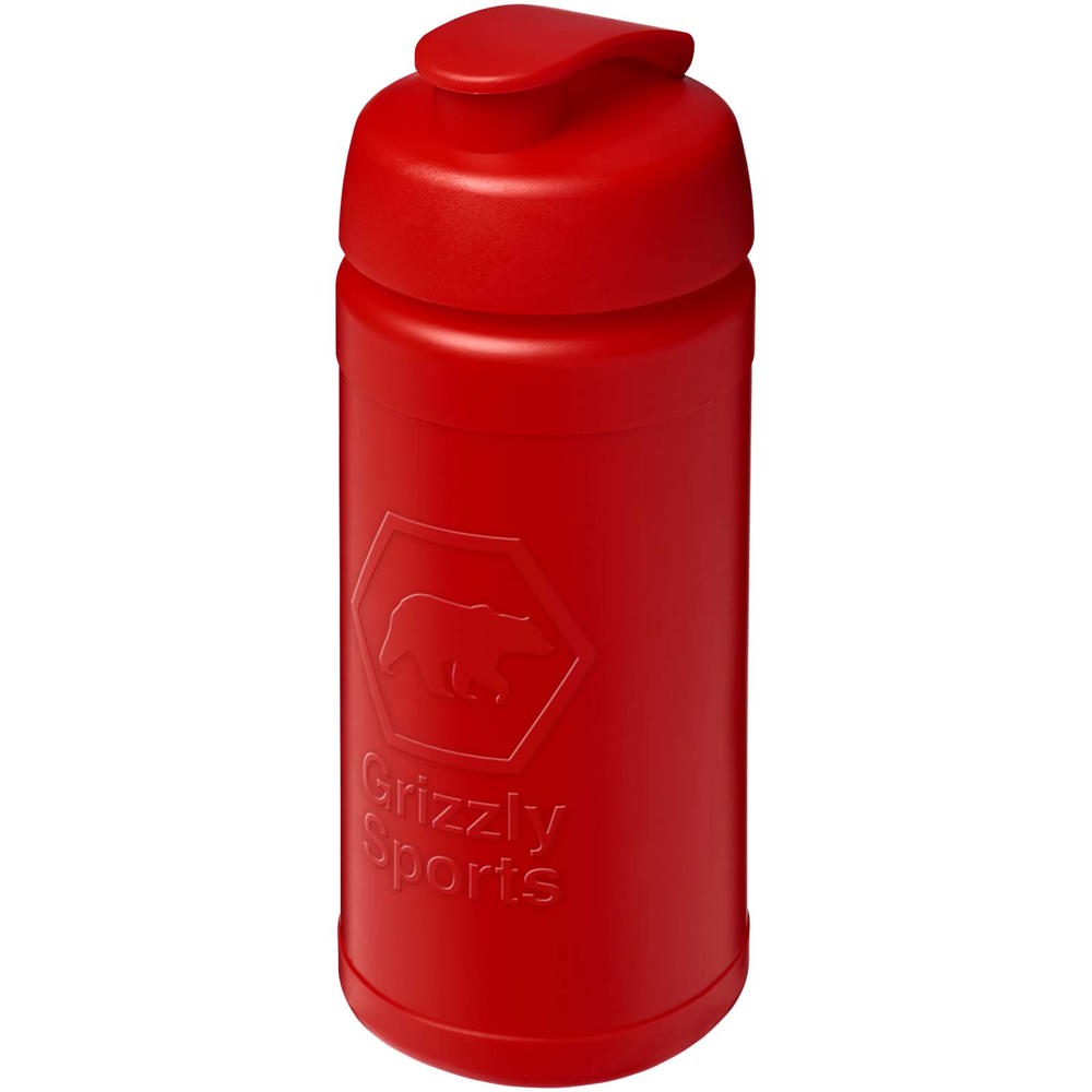 Baseline Rise 500 ml drinkfles met klapdeksel - bedrukt of onbedrukt verkrijgbaar - Rood, Rood