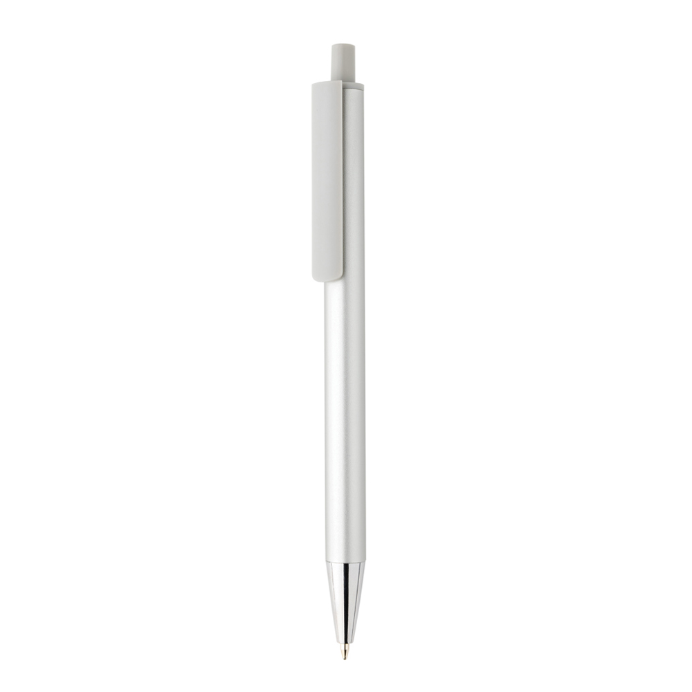 Amisk RCS-gecertificeerde pen van gerecycled aluminium - voor bedrijven en relatiegeschenken - zilver, grijs (± PMS 428/ ± PMS Cool Grey 6)