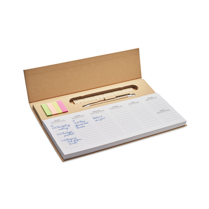 MEMWEEK - Weekplanner op bureaublad - met logo of onbedrukt bestellen