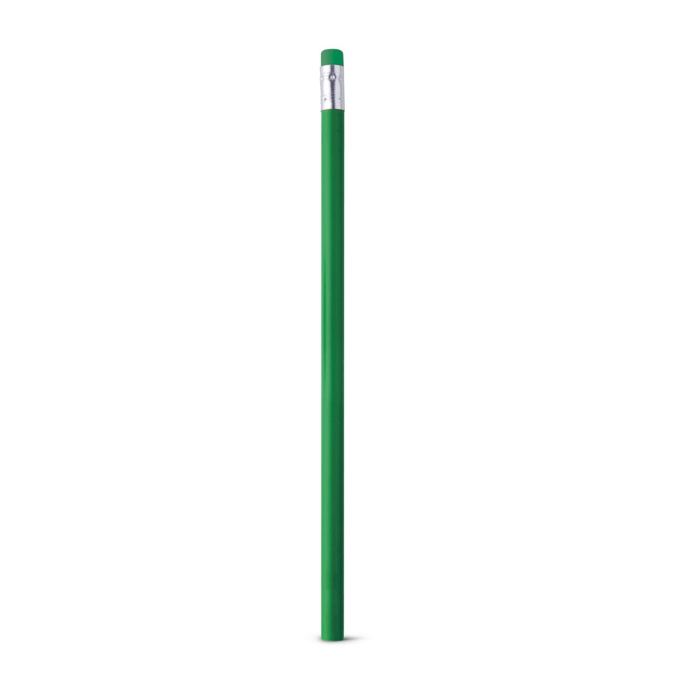 ATENEO. Potlood met gum en hardheid HB - met logo of onbedrukt bestellen - groen