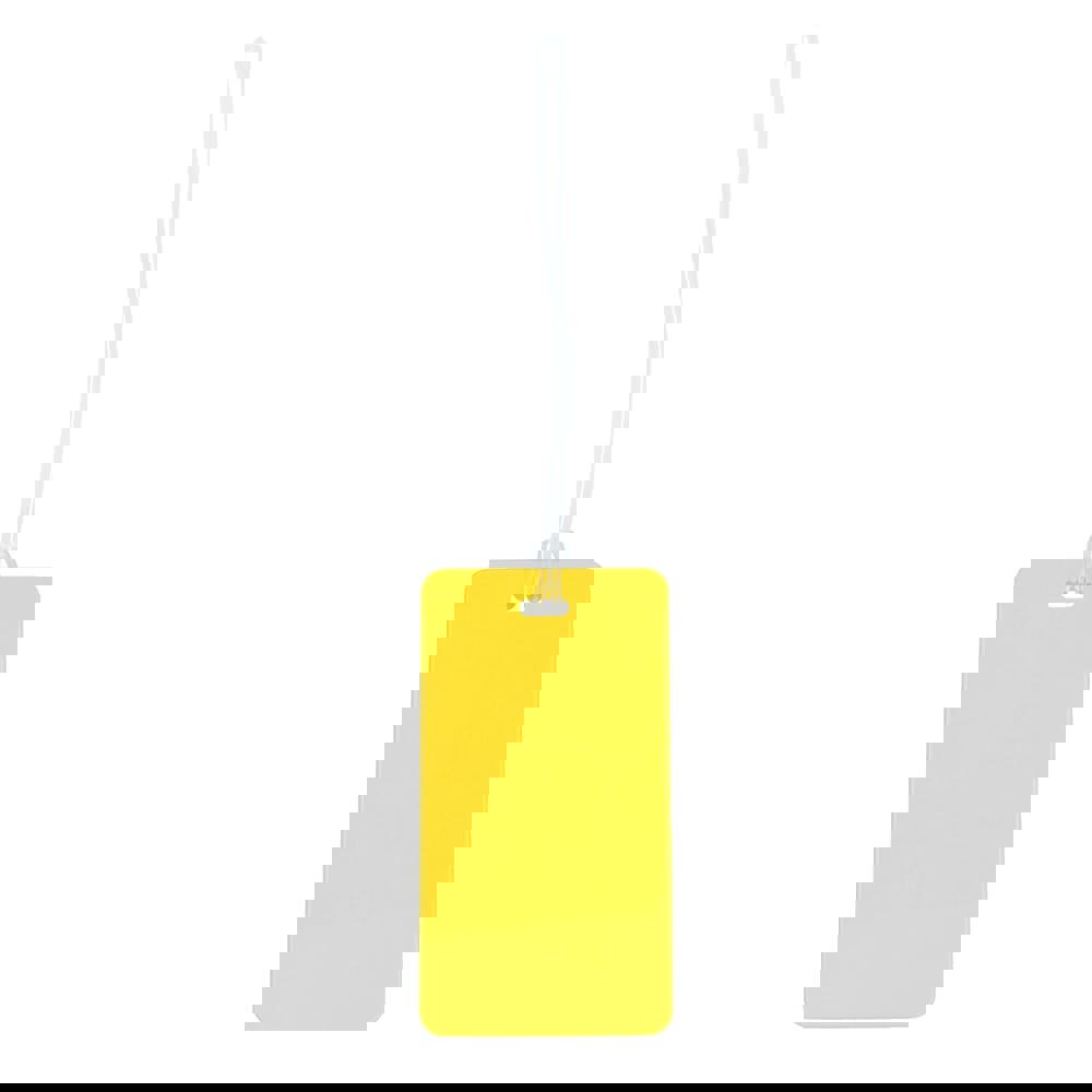 Bagagelabel - bedrukt of onbedrukt verkrijgbaar - geel