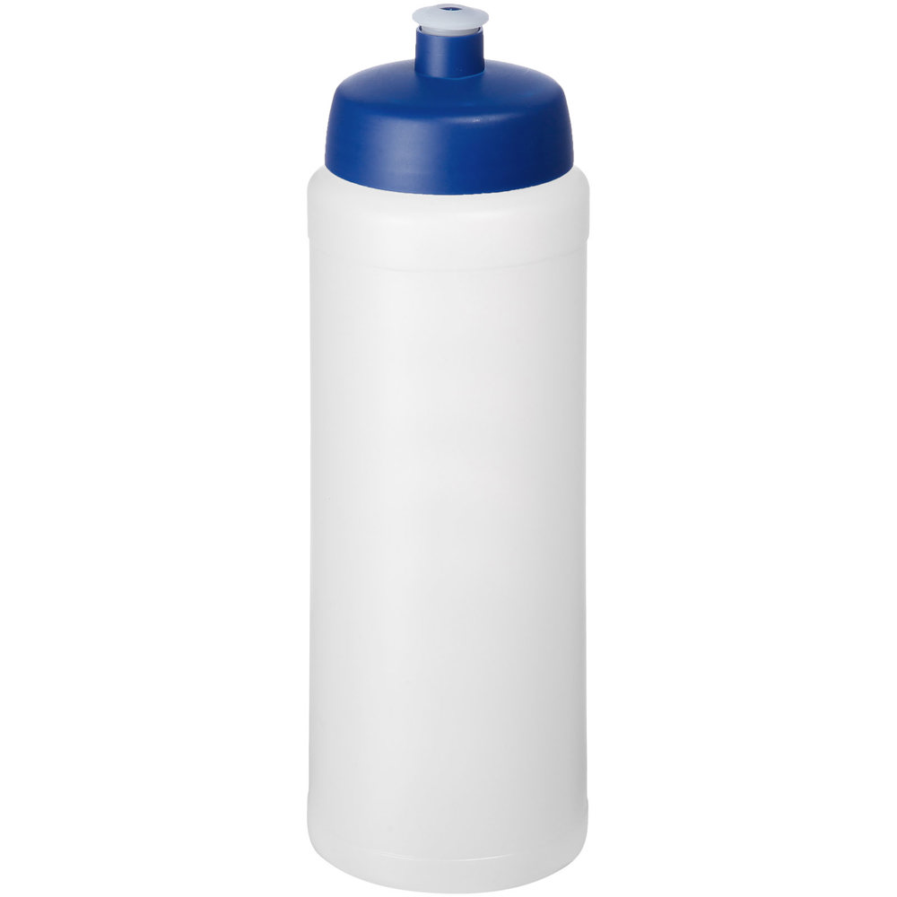 Baseline® Plus grip 750 ml sportfles met sportdeksel - bedrukt of onbedrukt verkrijgbaar - Transparent, Blauw