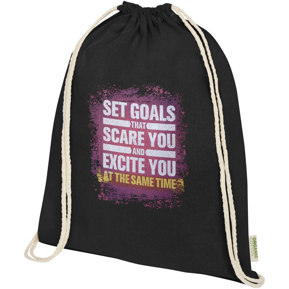 Odisha 140 g/m² OCS biologisch katoenen trekkoordtas 5L