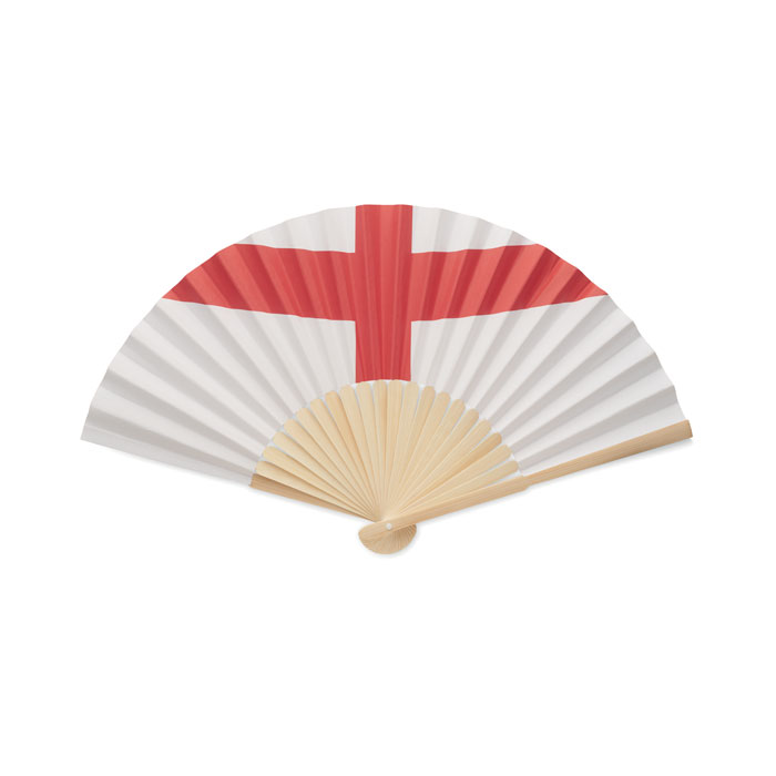 FUNFAN - Handwaaier met vlagontwerp - met logo of onbedrukt bestellen - Ivoor