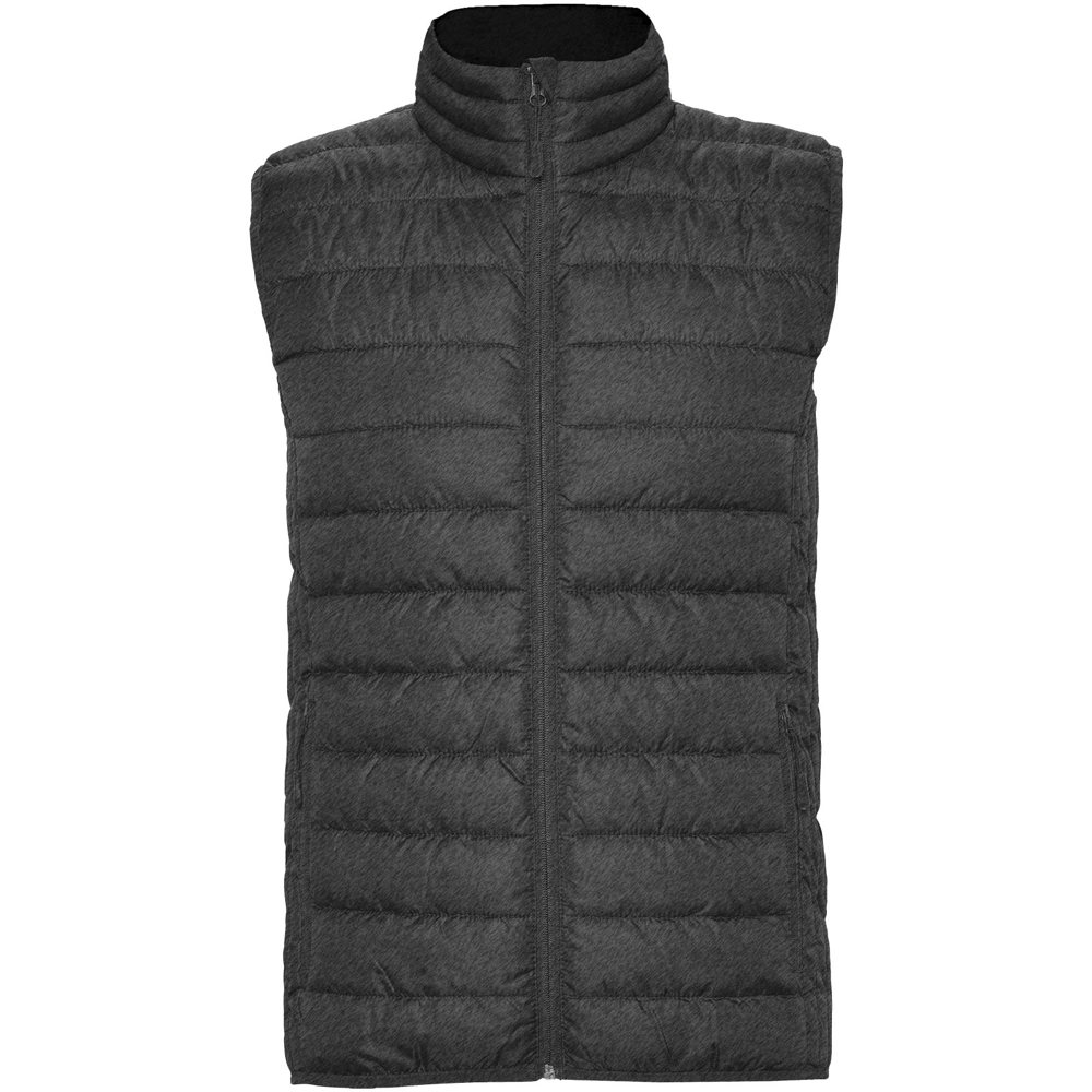 Oslo geïsoleerde bodywarmer voor heren - met logo of onbedrukt bestellen - Gemêleerd zwart