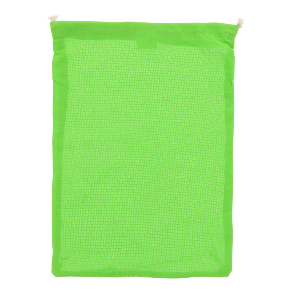 Herbruikbaar groente & fruit zakje OEKO-TEX® katoen 30x40cm - bedrukt of onbedrukt verkrijgbaar - lichtgroen
