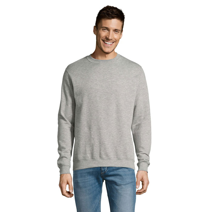 NEW SUPREME - NEW SUPREME sweater 280g - bedrukt of onbedrukt verkrijgbaar - Grijs Gemeleerd