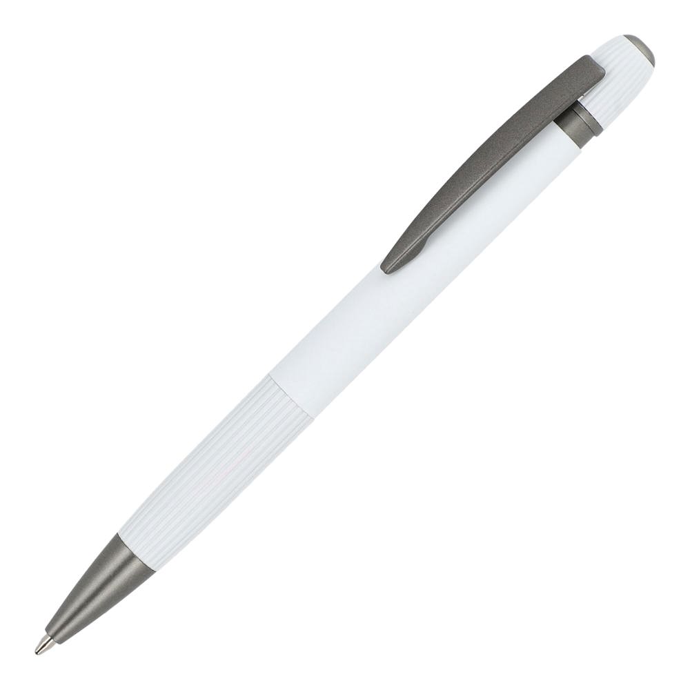 Aluminium balpen Toulouse Softtouch - met logo of onbedrukt bestellen - Wit