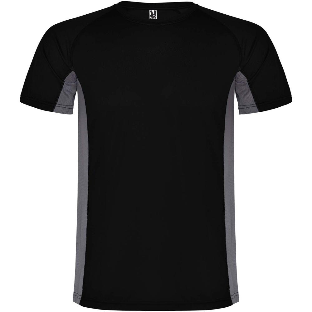 Shanghai sportshirt met korte mouwen voor kinderen - bedrukt of onbedrukt verkrijgbaar - Zwart, Donkerlood