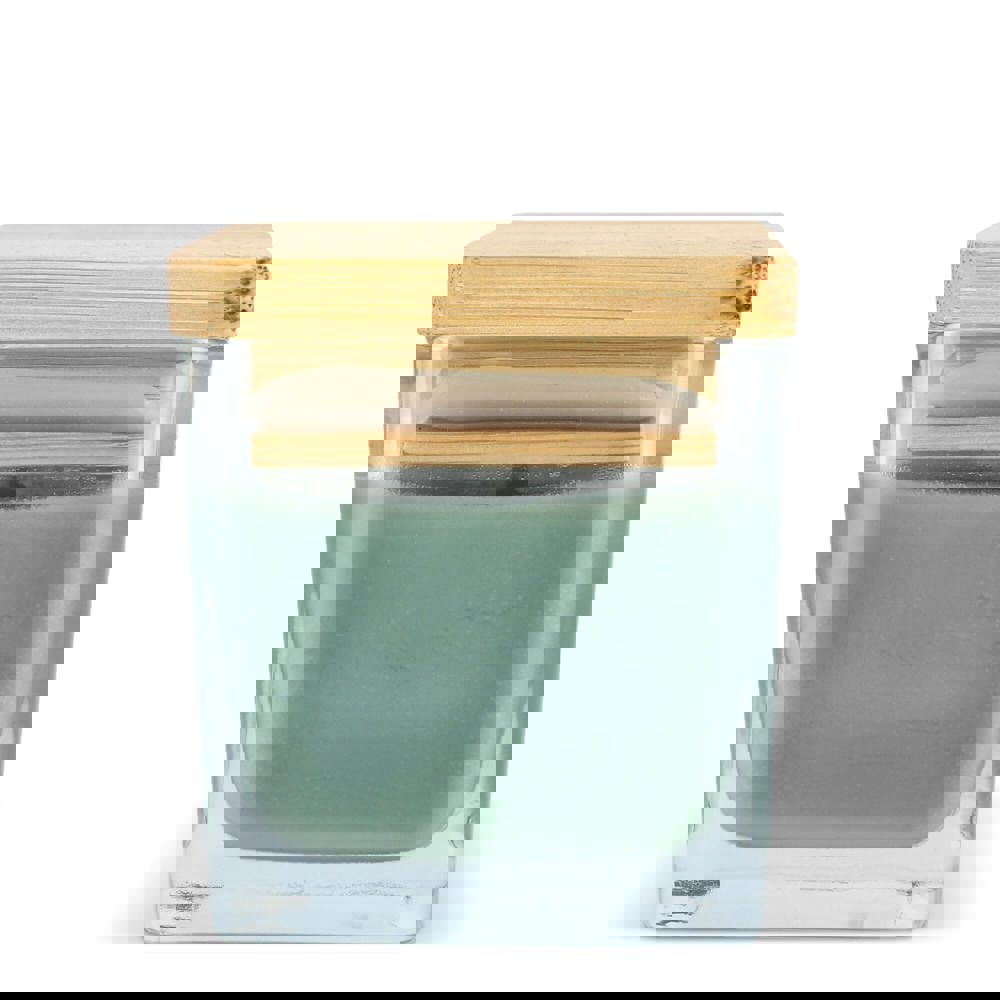 Chakra plantaardige kaars in glazen houder