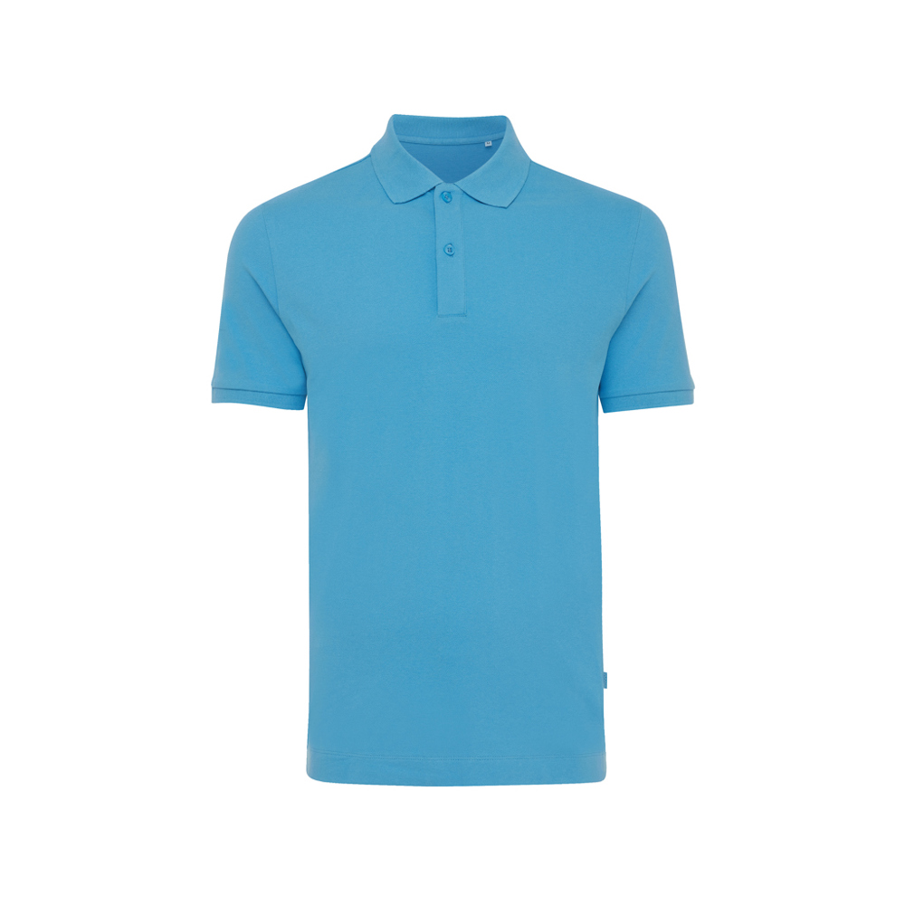 IQONIQ Yosemite gerecycled katoen pique polo - met logo of onbedrukt bestellen - tranquil blue (± PMS 17-4139TCX)