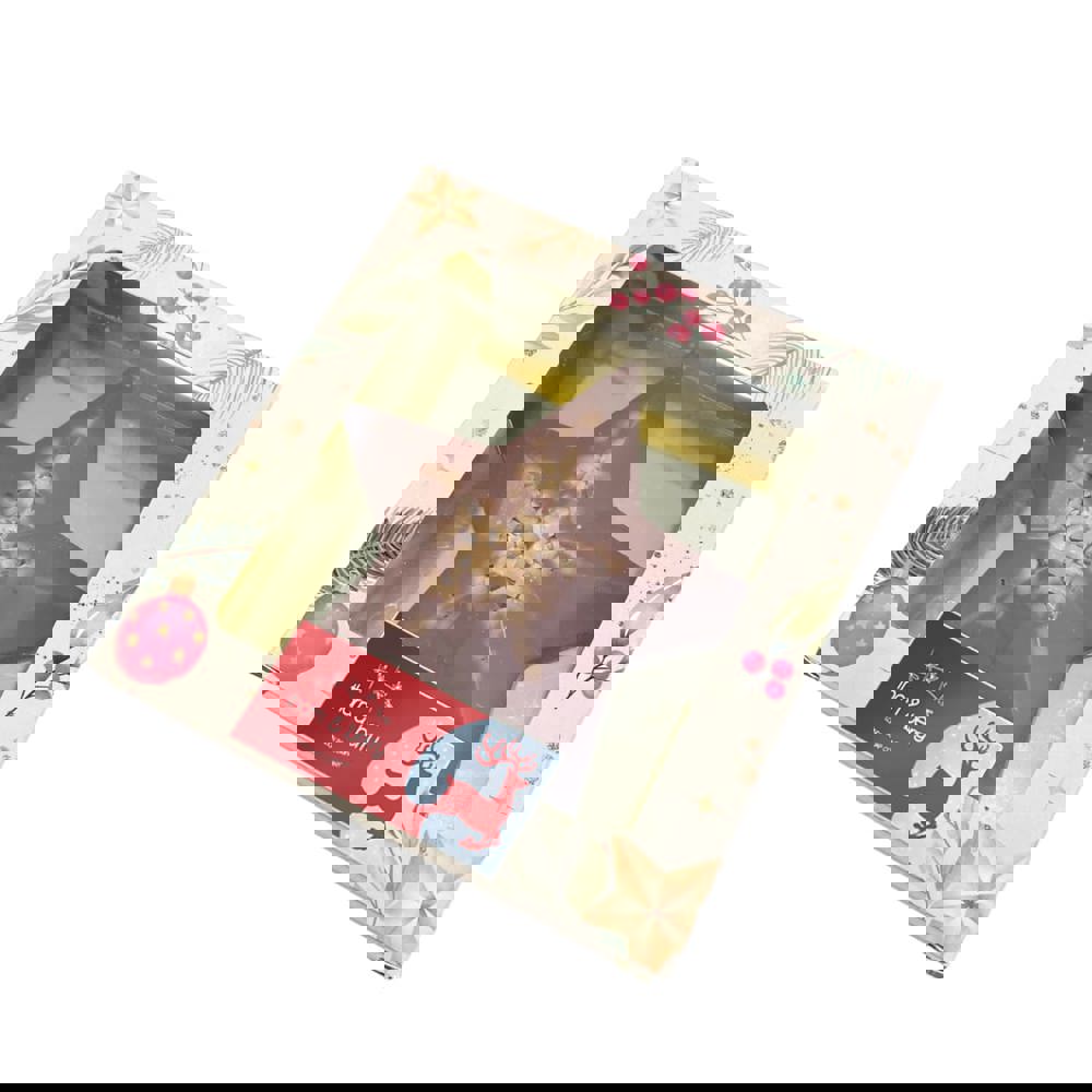 Chocolade Kerstster met caramel-zeezout - bedrukt of onbedrukt verkrijgbaar