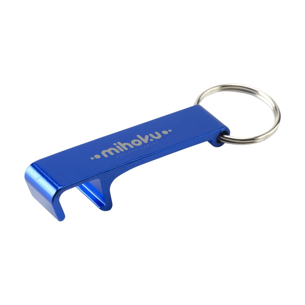 Alu Opener Phone Stand GRS Recycled - bedrukt of onbedrukt verkrijgbaar - Blauw