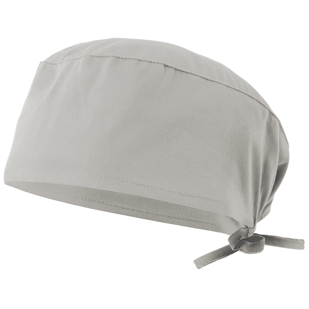 VL ENLIL. Sanitaire keperstof muts (190g/m²), van katoen (35%) en polyester (65%) - met logo of onbedrukt - Licht Grijs