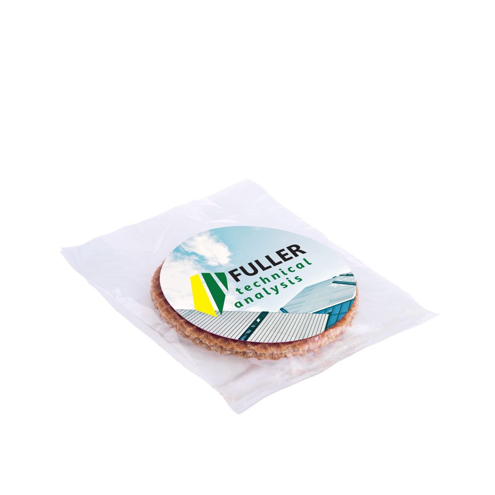 Roomboter Stroopwafel met sticker - bedrukt of onbedrukt verkrijgbaar