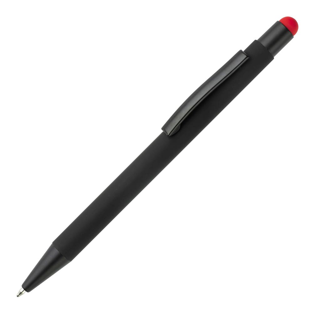Balpen New York stylus metaal - voor bedrijven en relatiegeschenken - Zwart / Rood