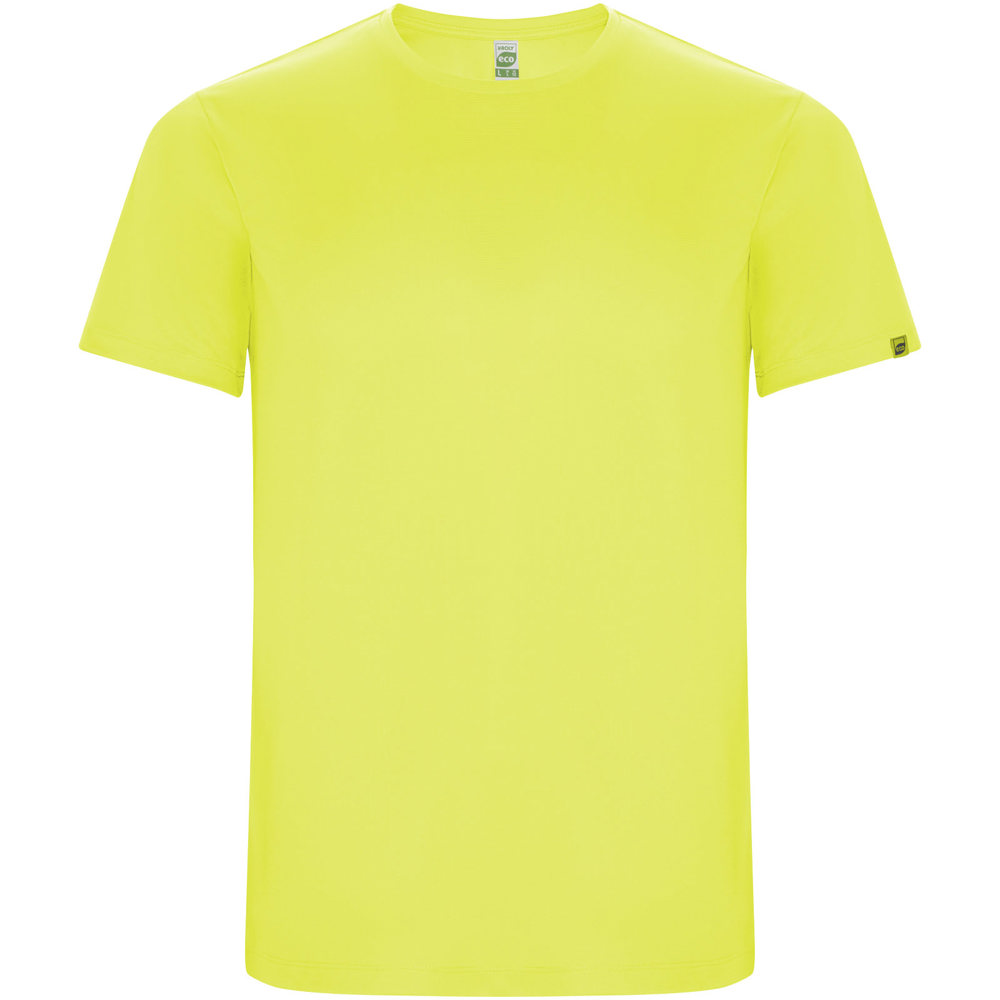 Imola sportshirt met korte mouwen voor heren - met logo of onbedrukt bestellen - Fluorgeel