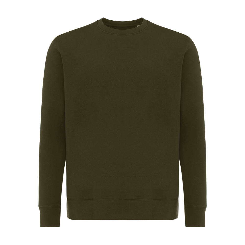 IQONIQ Etosha lichtgewicht gerecycled katoen sweater - kopen of bedrukken - khaki (± PMS 18-0523 TCX)