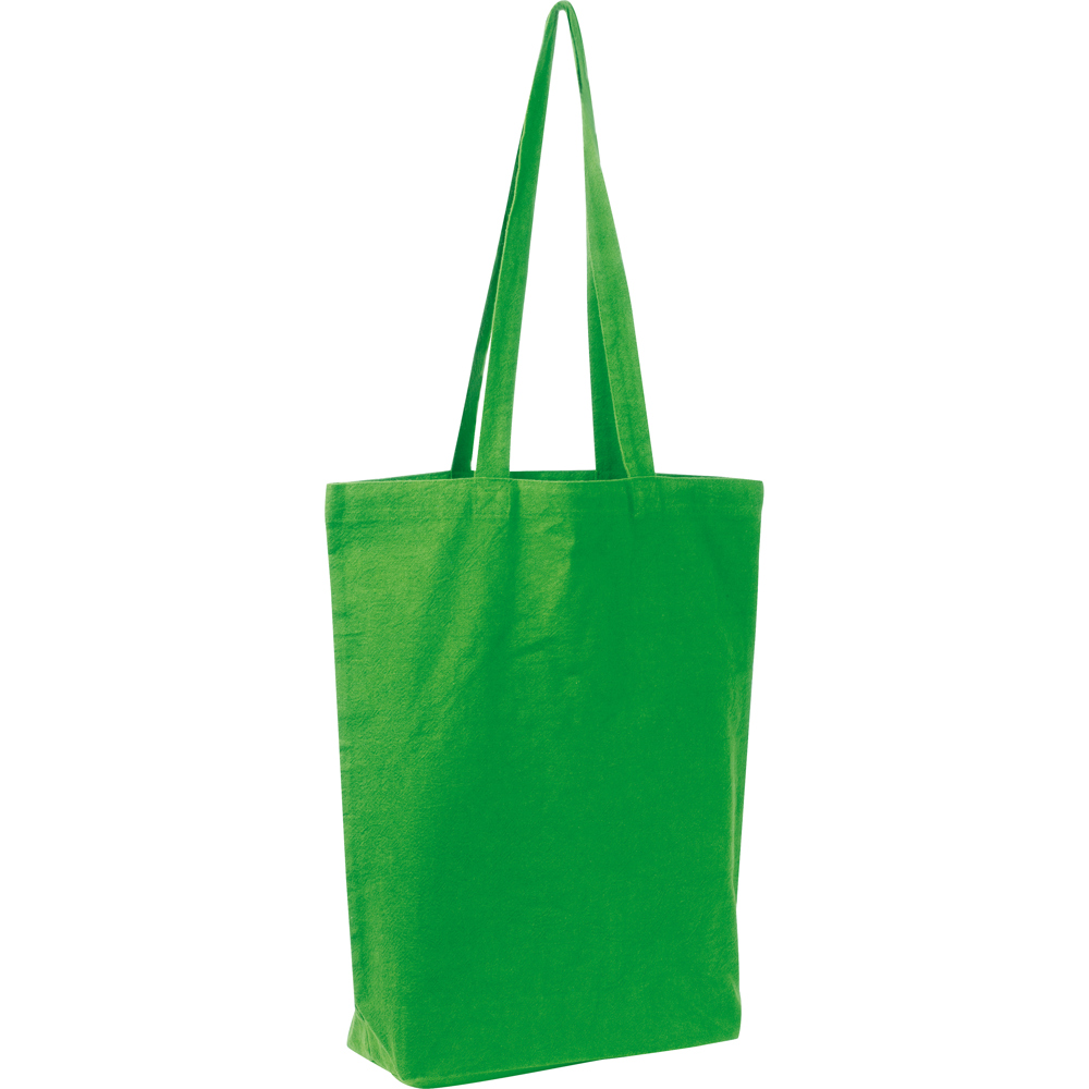 Fairtrade katoenen tas met bodemvouw - Groen