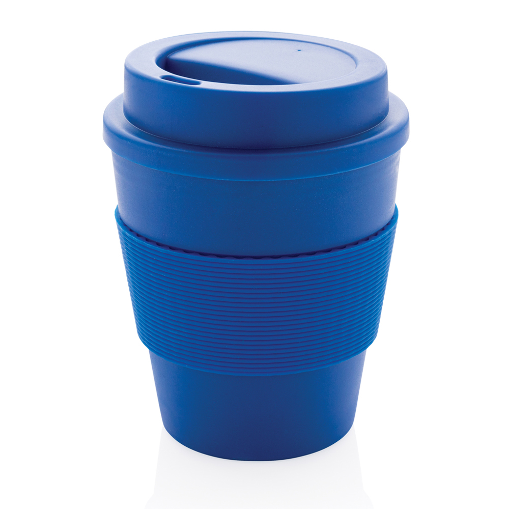 Herbruikbare koffiebeker met schroefdop 350ml - bedrukt of onbedrukt verkrijgbaar - blauw (± PMS 286)