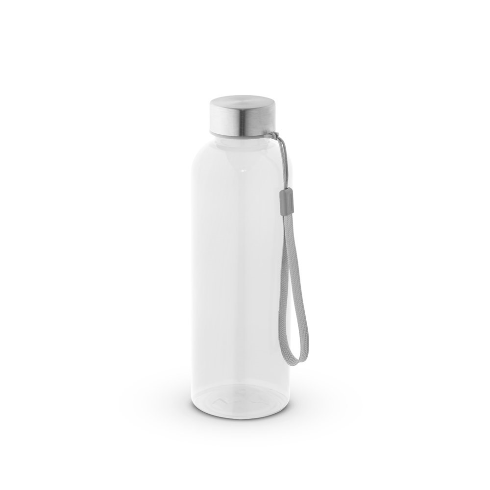 ENDERS M. Gerecycled PET (100% rPET) fles met glanzende doorschijnende afwerking 600 mL - bedrukt of onbedrukt - Transparant