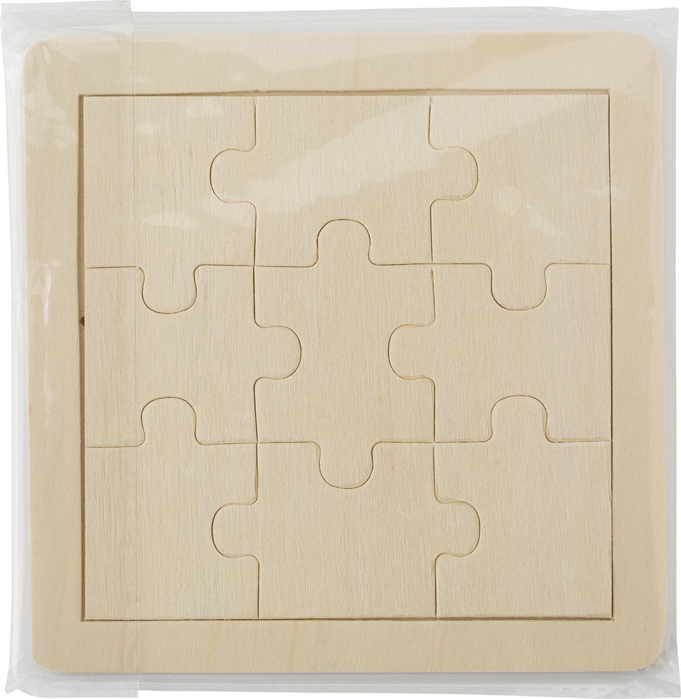 Houten puzzel Alvaro - voor bedrijven en relatiegeschenken - houtbruin