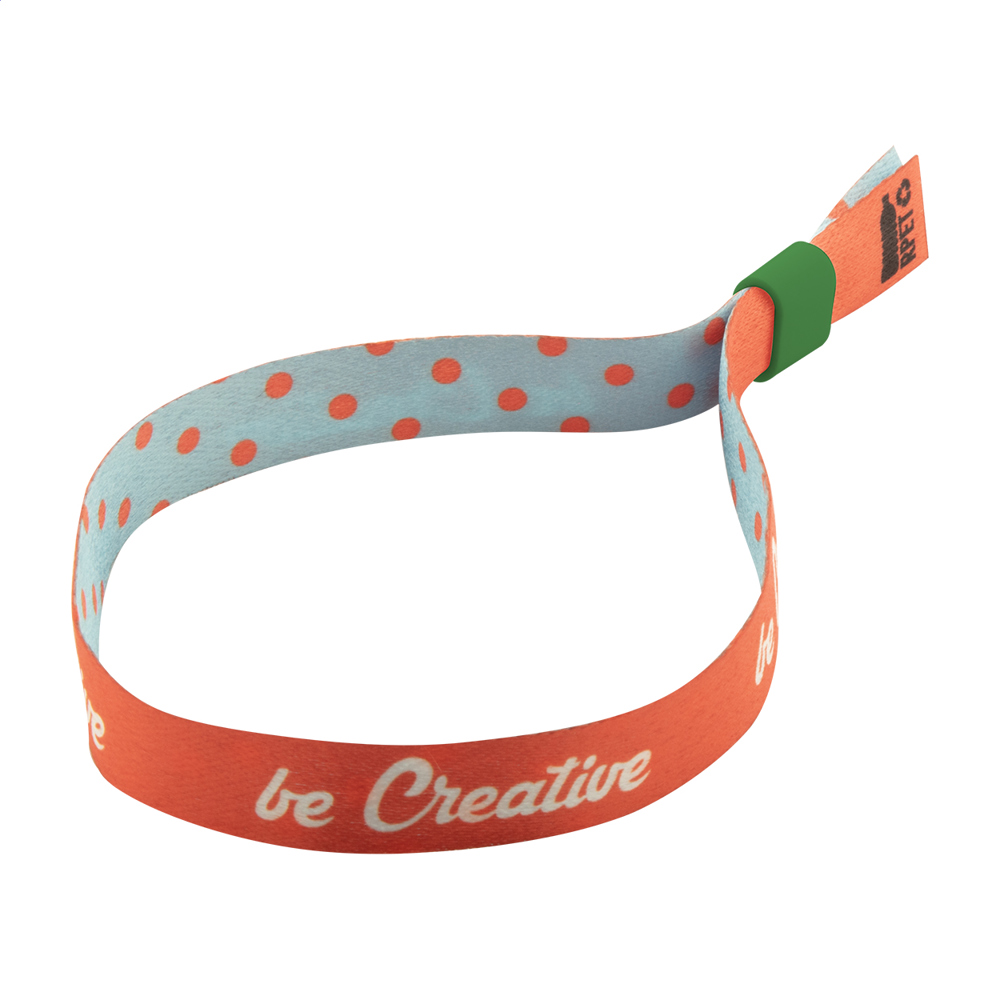 SuboWrist RPET - custom made festivalarmband - kopen of bedrukken - groen/wit