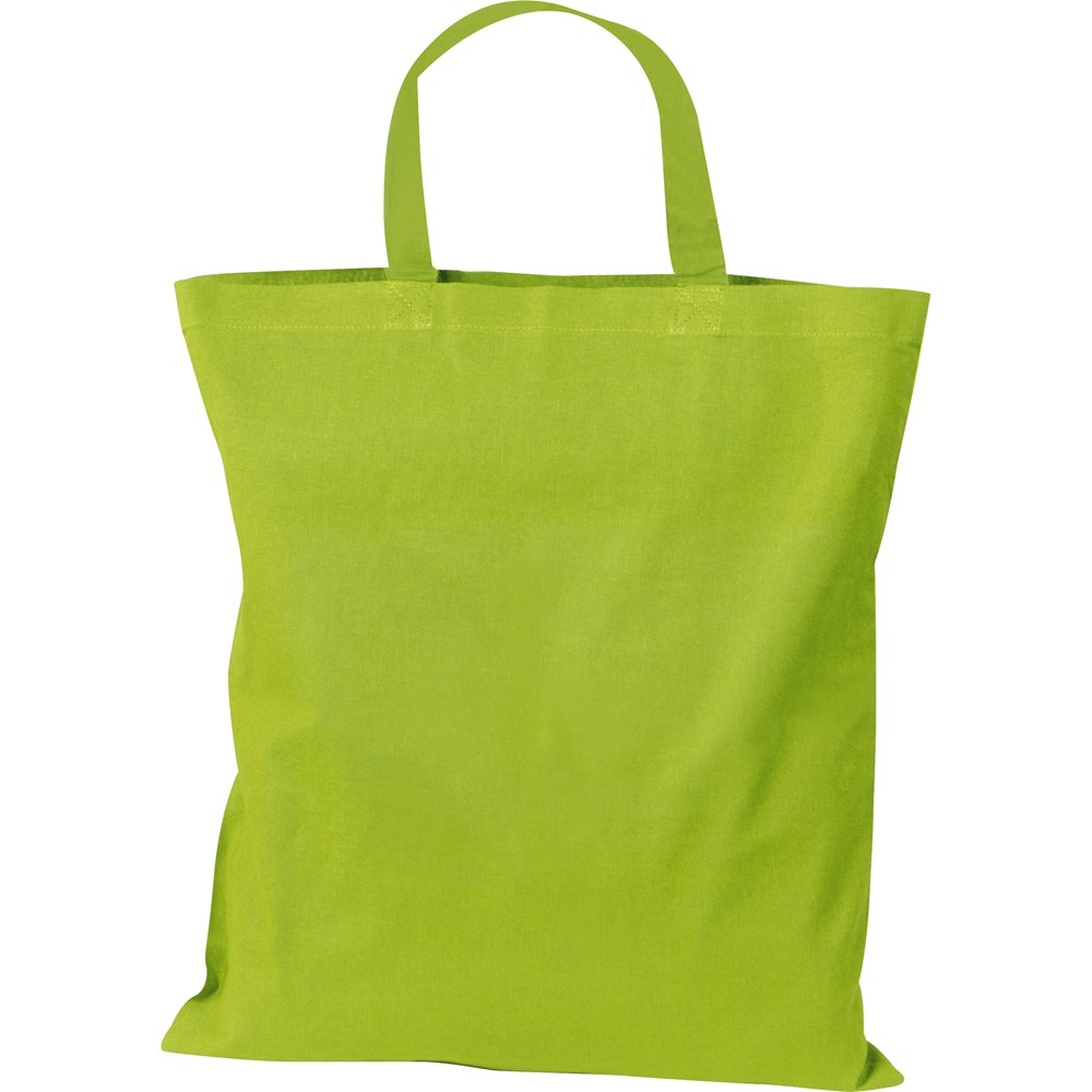 Katoenen tas met korte hengsels - voor bedrijven en relatiegeschenken - Appelgroen