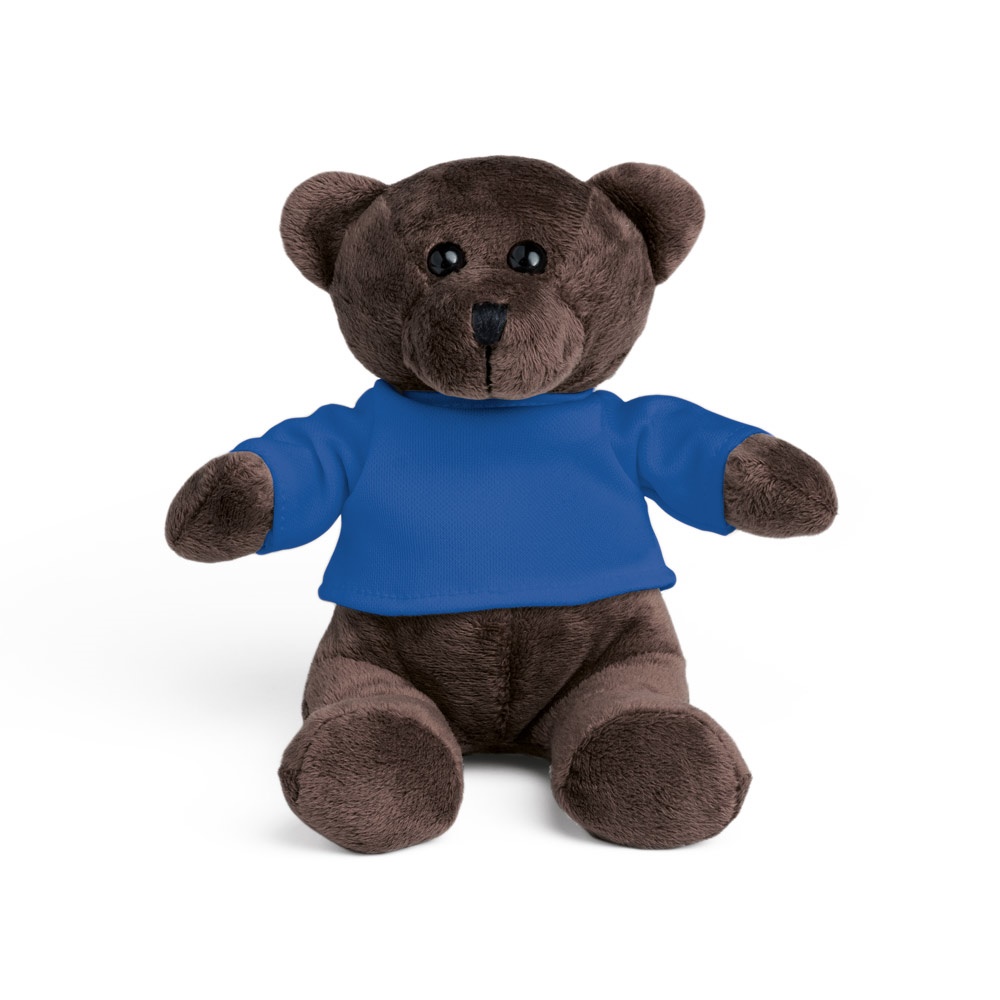 BEAR. Pluchen teddybeer met t-shirt aan - kopen of bedrukken - Royal Blauw