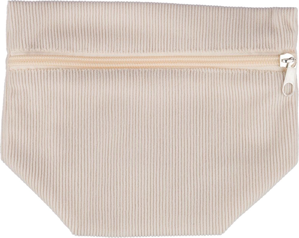 Corduroy toilettasje Tia - met logo of onbedrukt bestellen - beige