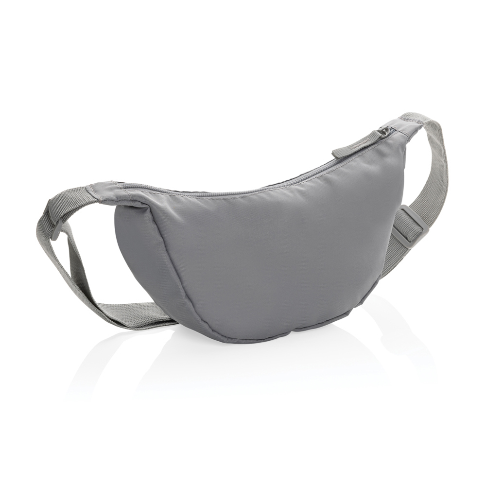 Crescent AWARE™ RPET halve maan sling bag - voor bedrijven en relatiegeschenken - zilvergrijs (± PMS 17-4405 TCX)