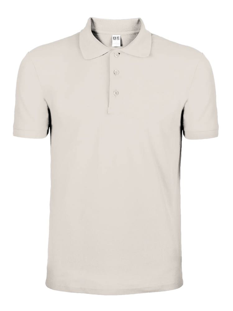 BS Evolution polo, 180 gr/m² - voor bedrijven en relatiegeschenken - Gebroken wit (12-0304 TPG)