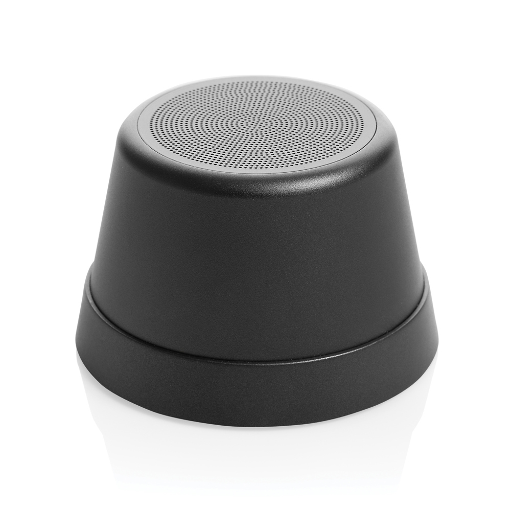 Nivio RCS gerecycled aluminum magnetische 5W Speaker - bedrukt of onbedrukt verkrijgbaar - zwart (± PMS Black)