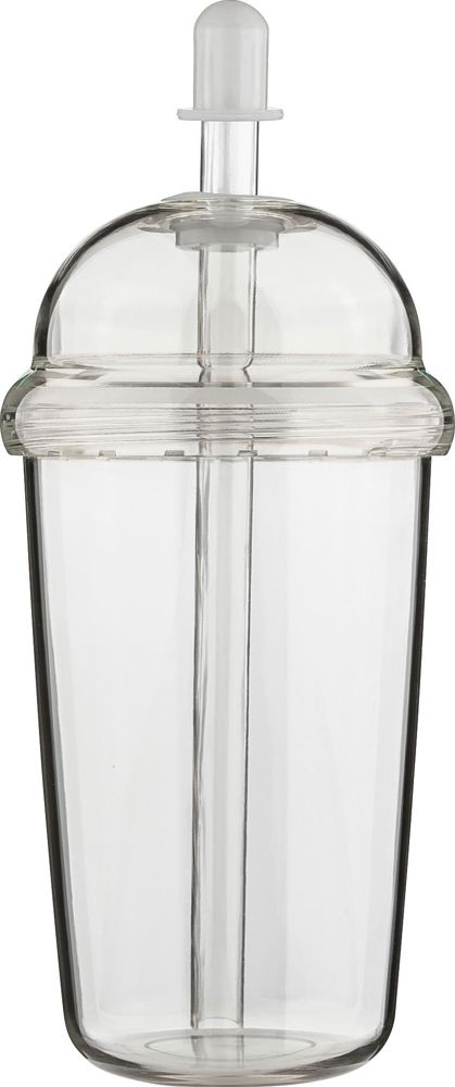 rPet Drinkbeker met rietje Glow 500 ml - neutraal