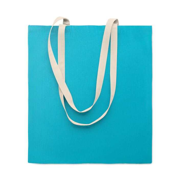 ZEVRA COLOUR - Katoenen boodschappentas - kopen of bedrukken - Turquoise