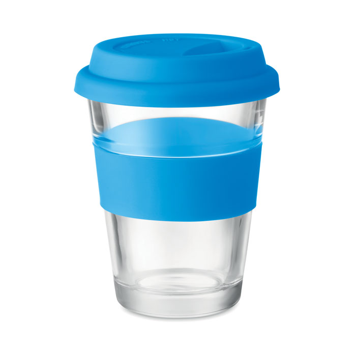 ASTOGLASS - Glazen drinkbeker 350 ml - met logo of onbedrukt bestellen - Blauw