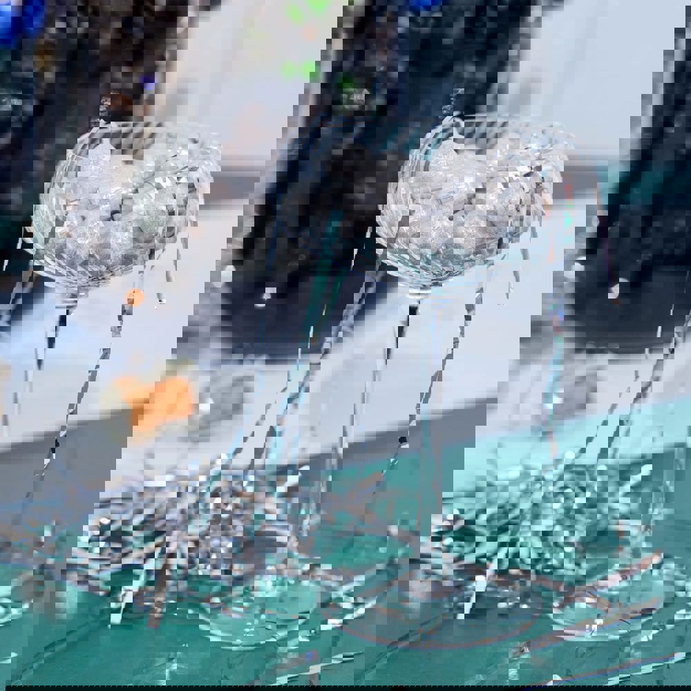 Byon Opacity set van 2 champagneglazen met stijlvol glas patroon 300ml