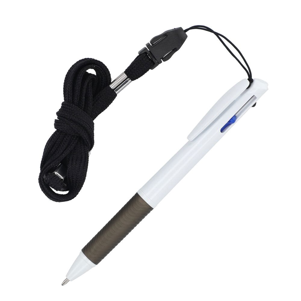 3-kleuren met met grip en keycord - voor bedrijven en relatiegeschenken - Wit / Zwart