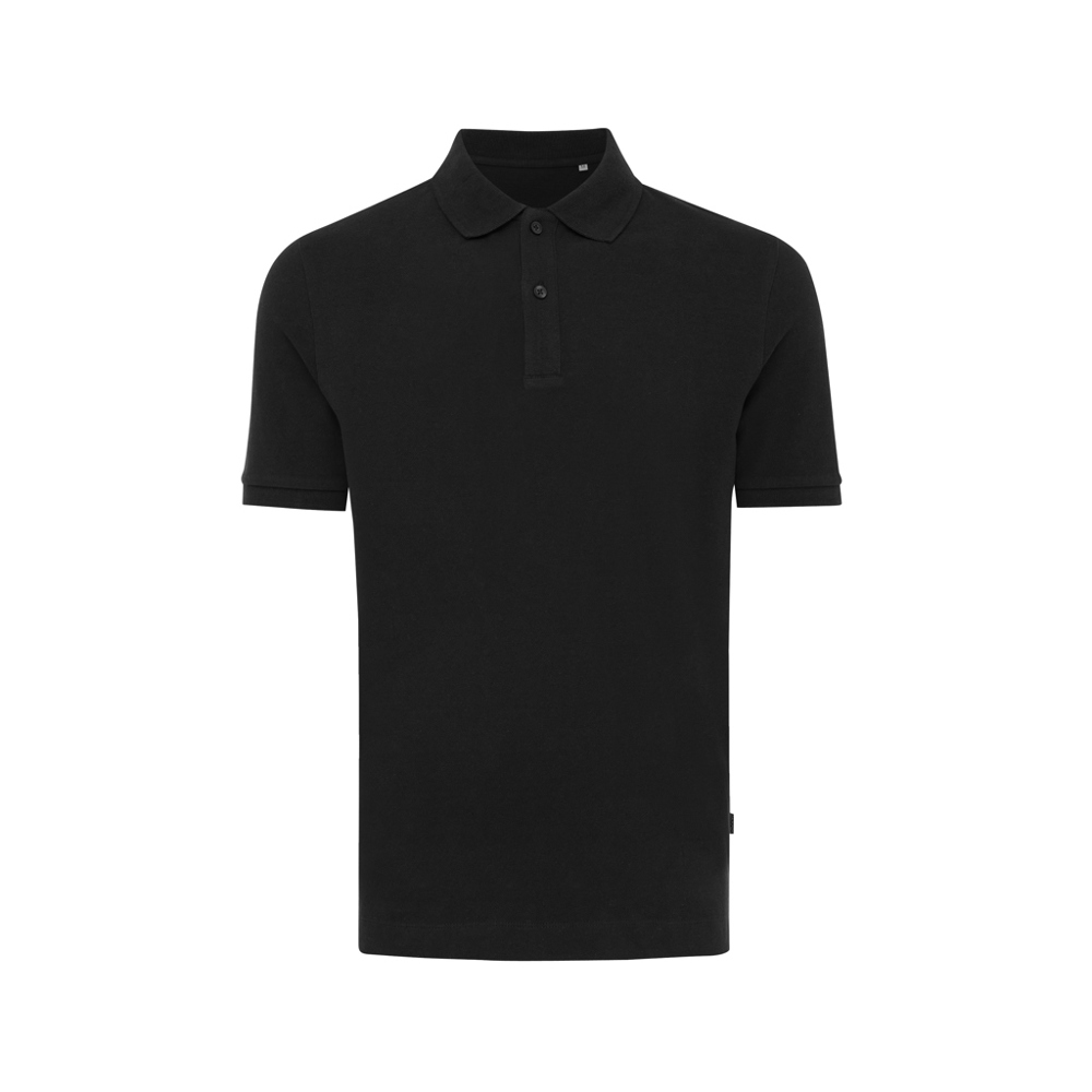 IQONIQ Yosemite gerecycled katoen pique polo - met logo of onbedrukt bestellen - zwart (± PMS Black)