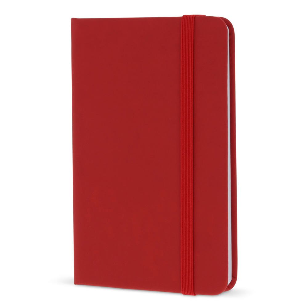 A6-notitieboek van PU - met logo of onbedrukt bestellen - Rood
