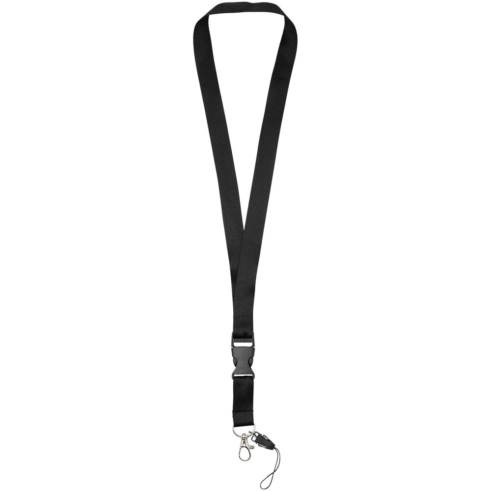 Sagan lanyard met afneembare gesp en telefoonhouder - voor bedrijven en relatiegeschenken