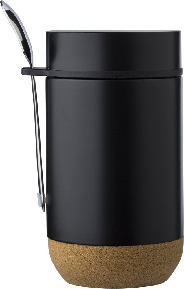 Dubbelwandige lunchpot Nash - voor bedrijven en relatiegeschenken - Zwart