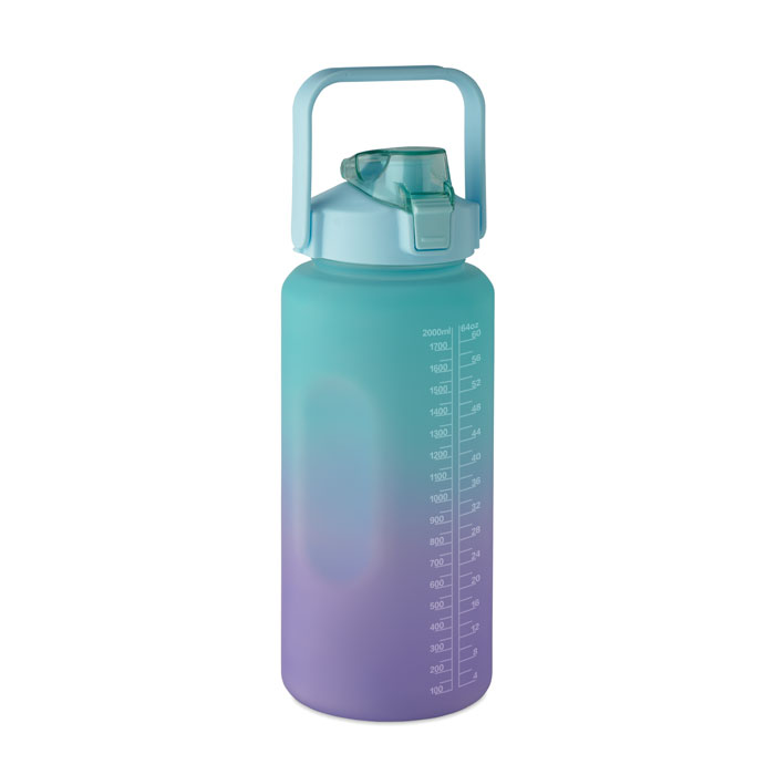 ACTIVATE MAX - RPET waterfles 2000ml - met logo of onbedrukt bestellen - turquoise