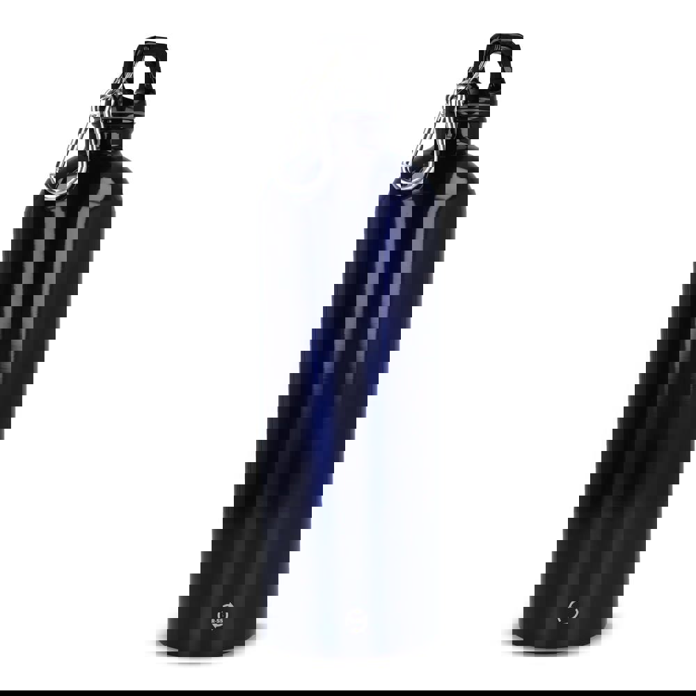 R-SS enkelwandige fles met karabijnhaak 750ml - kopen of bedrukken - Donkerblauw