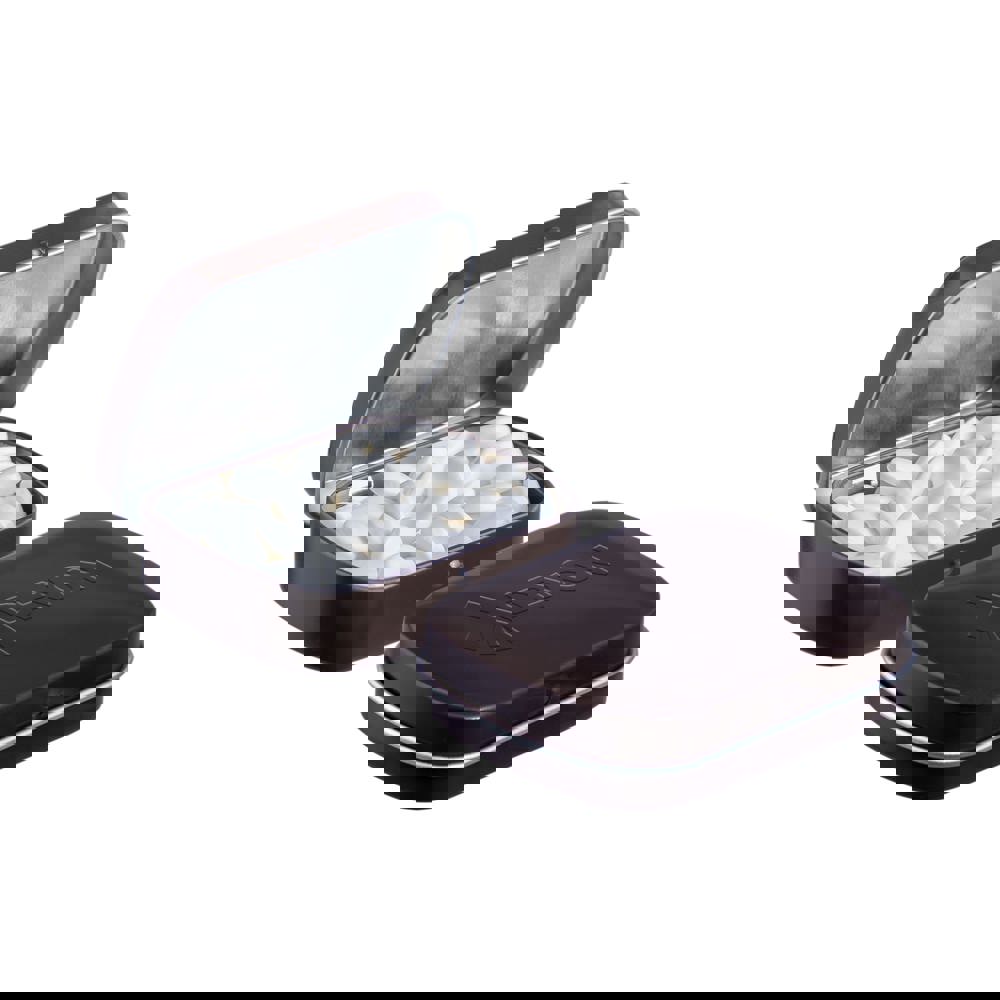 Mini scharnierblikje embossing - bedrukt of onbedrukt verkrijgbaar - Bruin