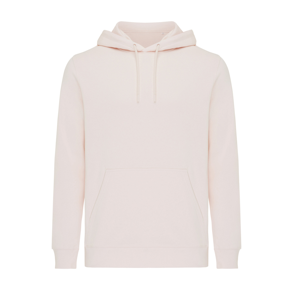 IQONIQ Rila lichtgewicht gerecycled katoen hoodie - bedrukt of onbedrukt verkrijgbaar - cloud pink (± PMS 11-1408 TCX)