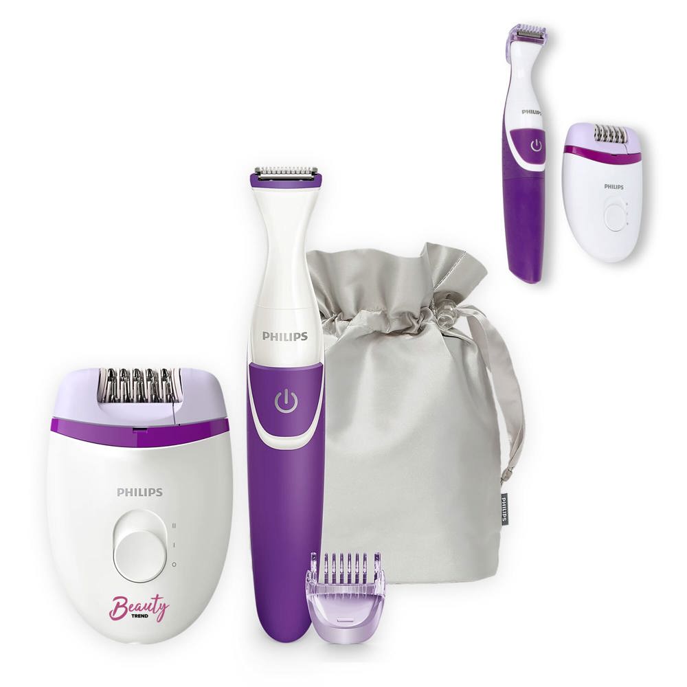BRP505|Philips Satinelle compacte epilator en snoerloze bikinilijntrimmer - bedrukt of onbedrukt verkrijgbaar